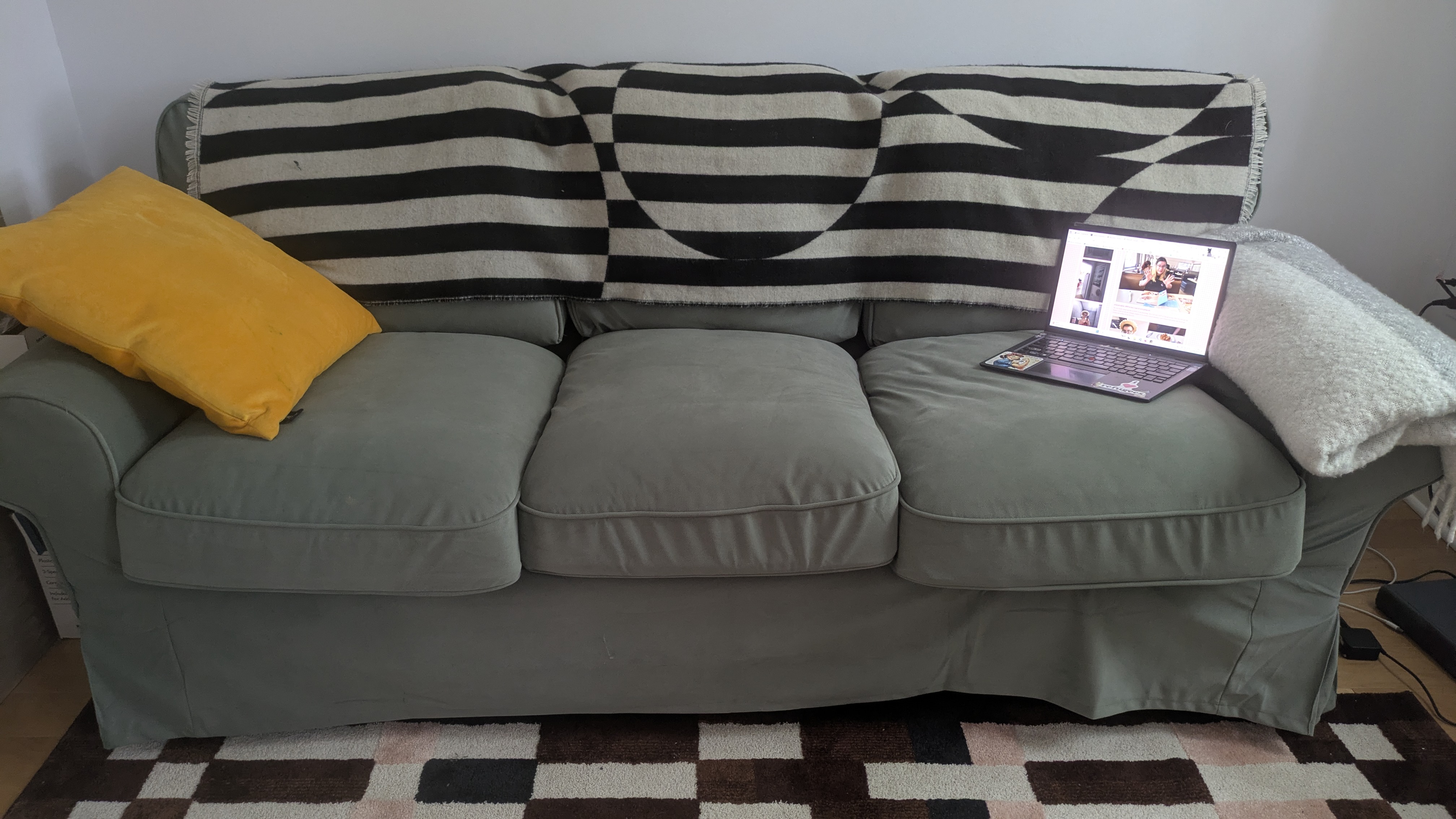 a green couch